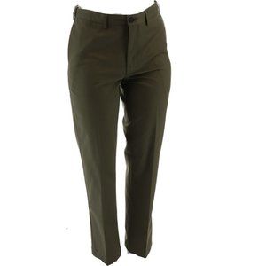 NWT LANDS' END MEN'S COMFORT‎ WAIST NO IRON CHINO PANTS FOREST MOSS (GREEN) 36